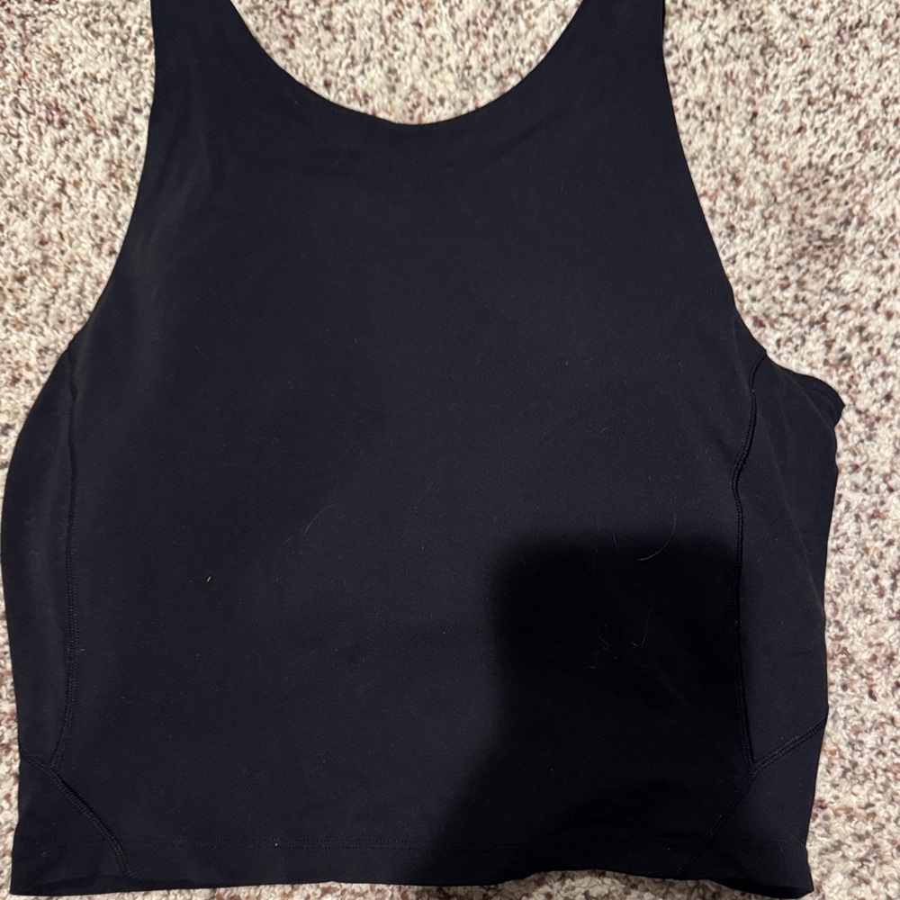 Lululemon high neck align tank top black size 6